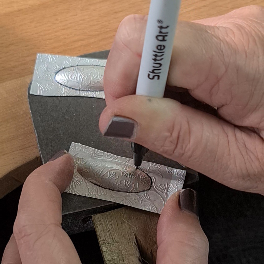 draw around the edge of each oval with a sharpie